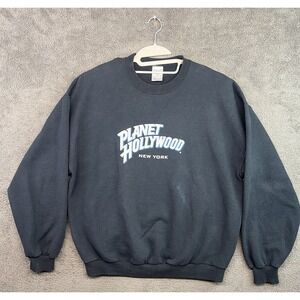 planet hollywood new york sweatshirt Black  Men's Size XL Vintage